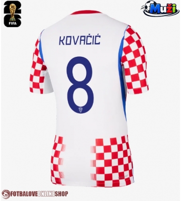 Chorvatsko Mateo Kovacic #8 Domácí Dres MS 2026 Krátkým Rukávem